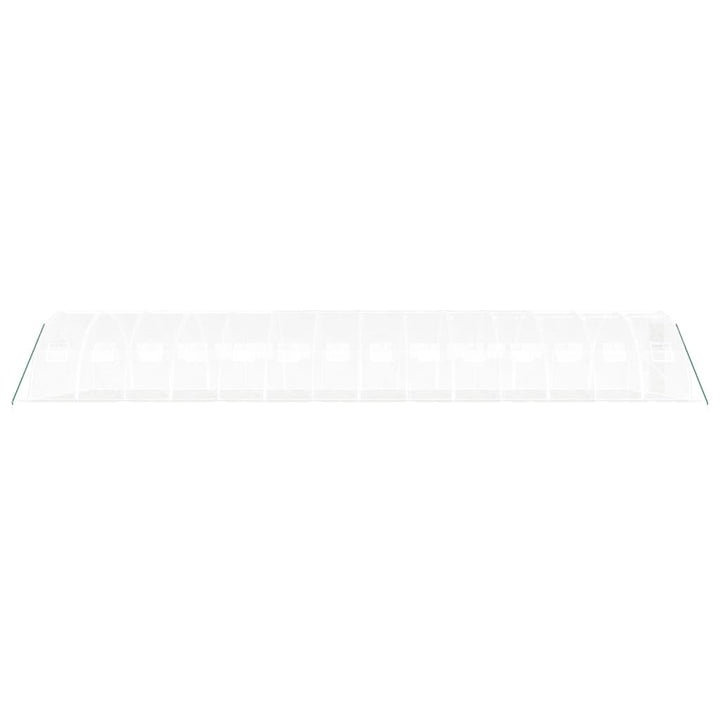 drivhus med stålstel 56 m² 14x4x2 m hvid