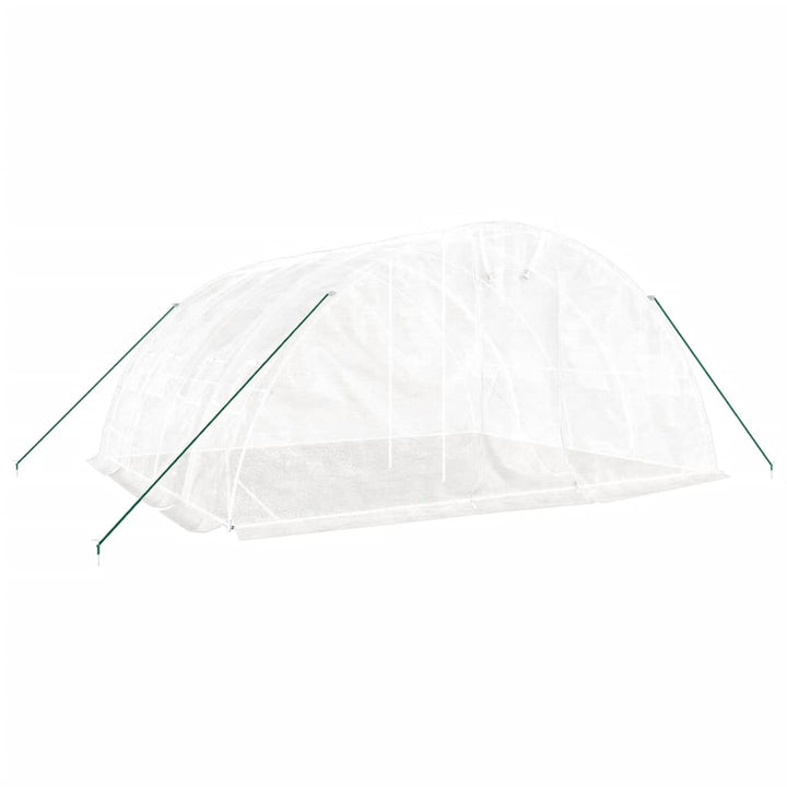 drivhus med stålramme hvid 20 m² 5x4x2,3 m
