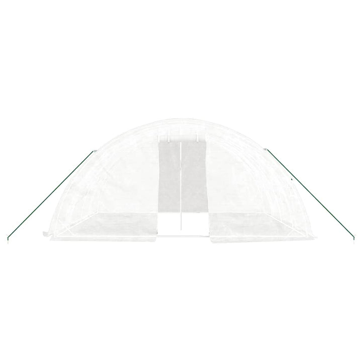 drivhus med stålramme hvid 20 m² 5x4x2,3 m