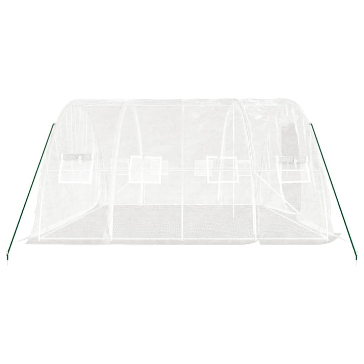 drivhus med stålramme hvid 20 m² 5x4x2,3 m