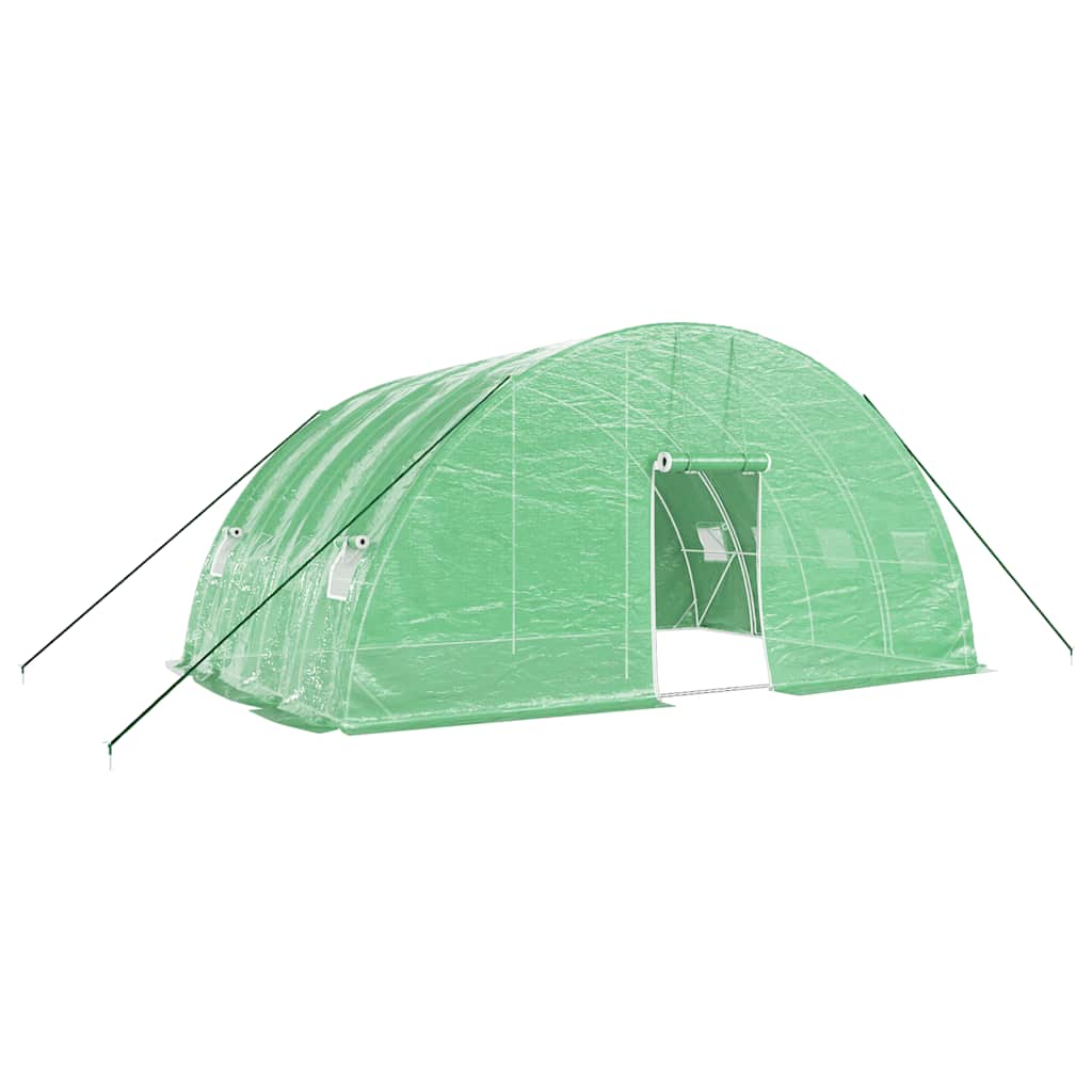 drivhus med stålramme grøn 24 m² 6x4x2,85 m