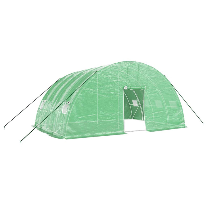 drivhus med stålramme grøn 24 m² 6x4x2,85 m