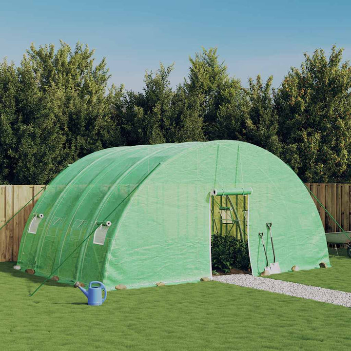 drivhus med stålramme grøn 24 m² 6x4x2,85 m