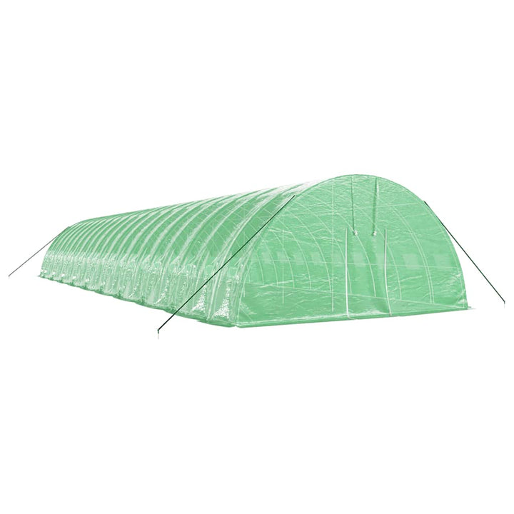 drivhus med stålstel 120 m² 20x6x2,85 m grøn