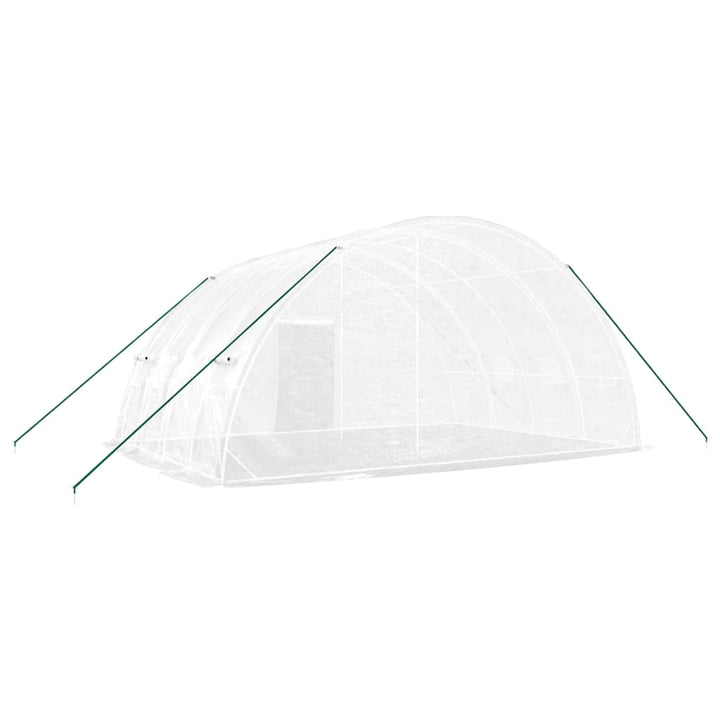 drivhus med stålramme hvid 24 m² 6x4x2,85 m