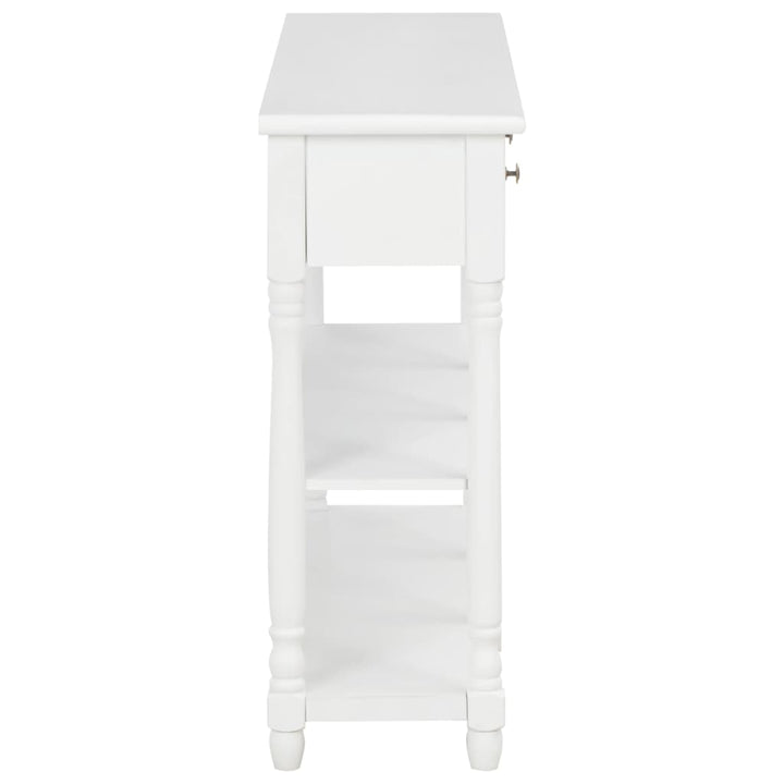konsolbord 110x30x76 cm konstrueret træ hvid