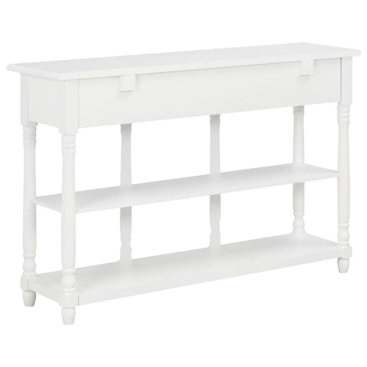 konsolbord 110x30x76 cm konstrueret træ hvid