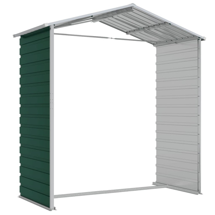 haveskur 191x130x198 cm galvaniseret stål grøn