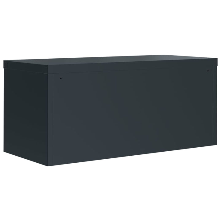 arkivskab 90x40x130 cm stål antracitgrå