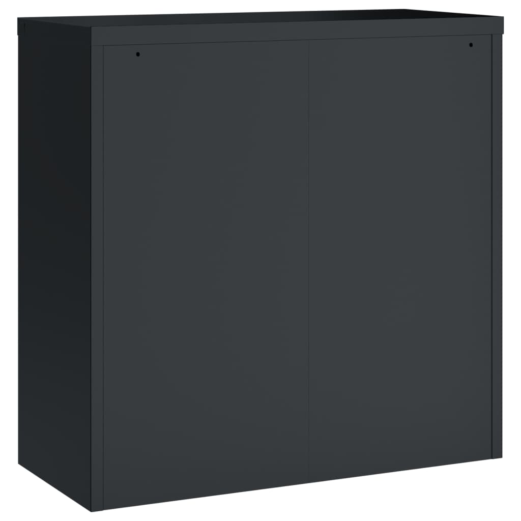 arkivskab 90x40x130 cm stål antracitgrå