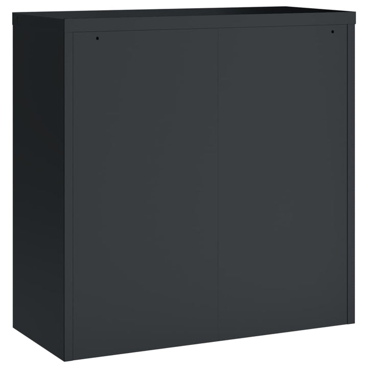 arkivskab 90x40x130 cm stål antracitgrå