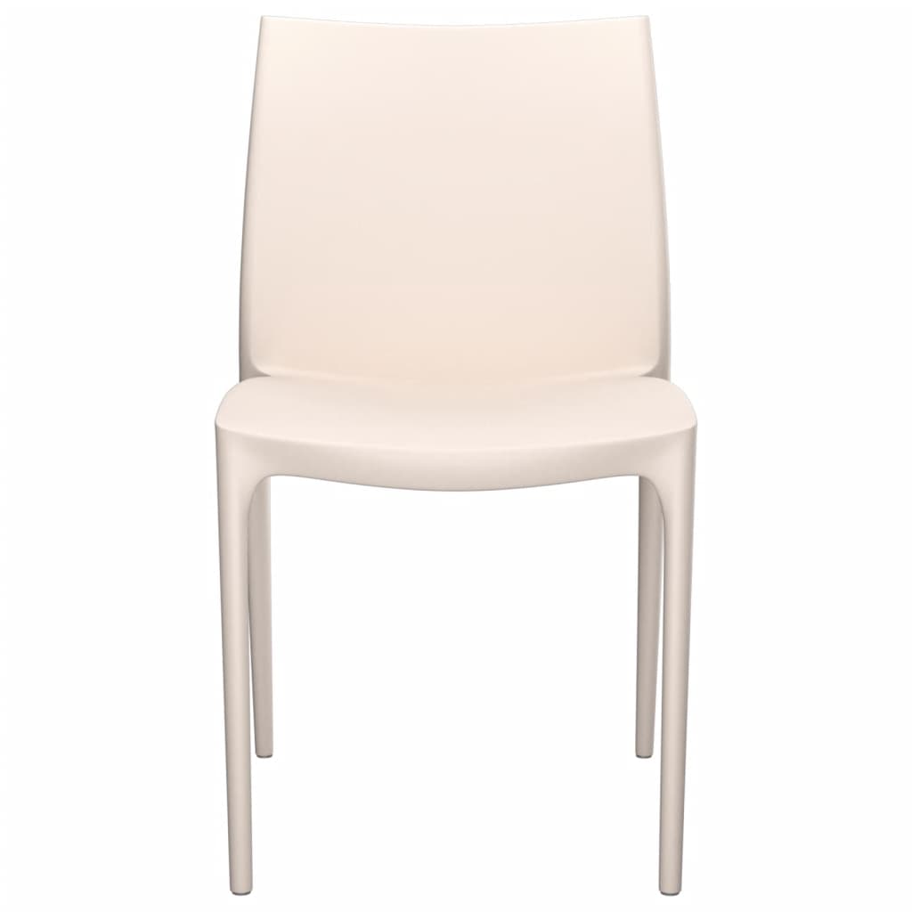 havestole 2 stk. 50x46x80 cm polypropylen cremefarvet