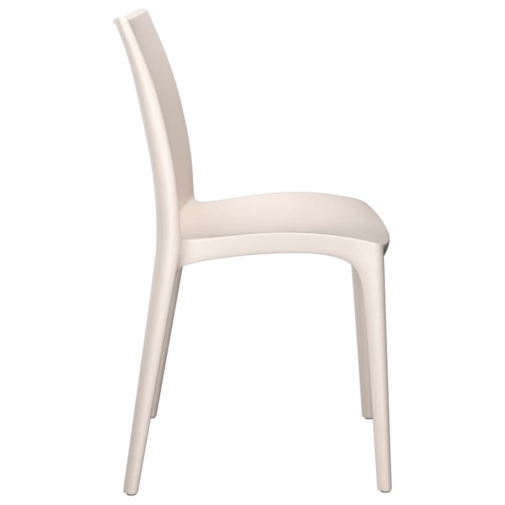 havestole 2 stk. 50x46x80 cm polypropylen cremefarvet