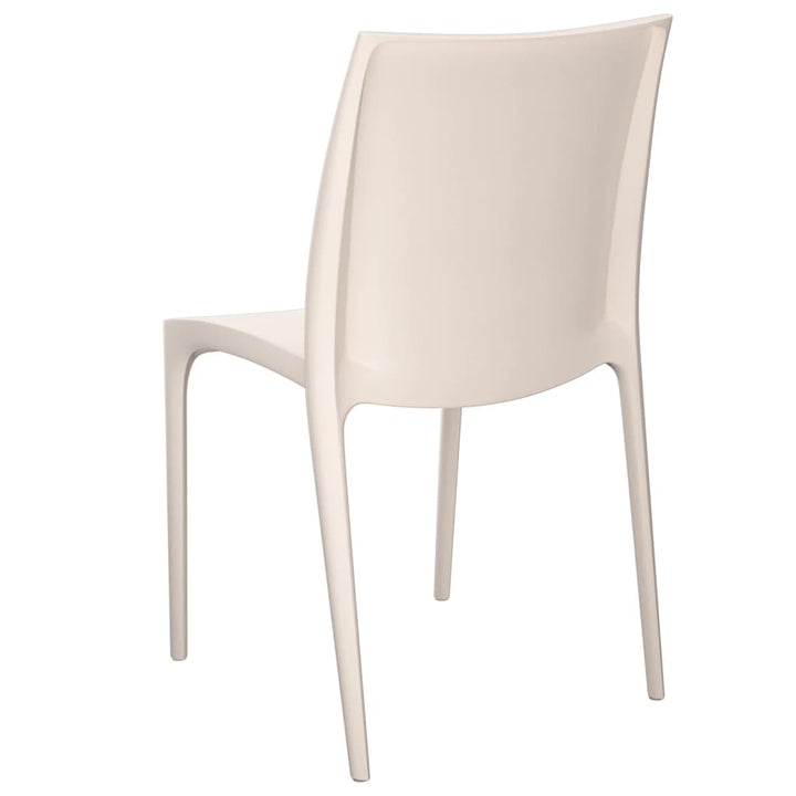 havestole 2 stk. 50x46x80 cm polypropylen cremefarvet