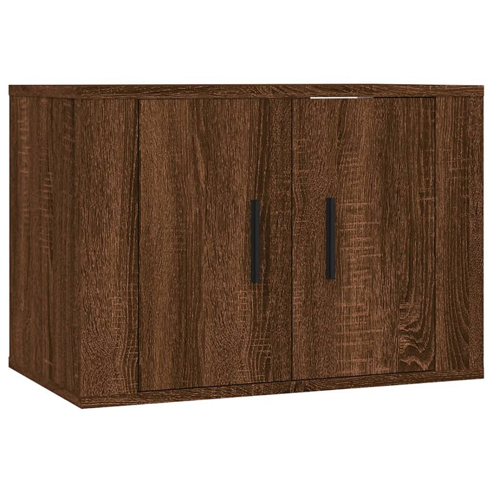 væghængte tv-skabe 2 stk. 57x34,5x40 cm brun egetræsfarve
