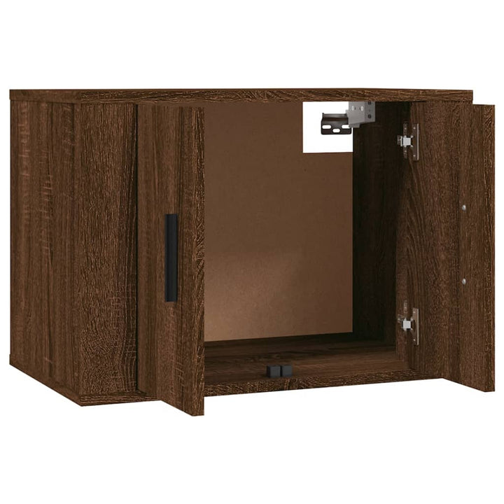 væghængte tv-skabe 2 stk. 57x34,5x40 cm brun egetræsfarve