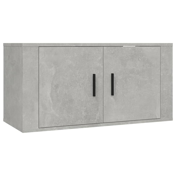 væghængte tv-skabe 3 stk. 80x34,5x40 cm betongrå