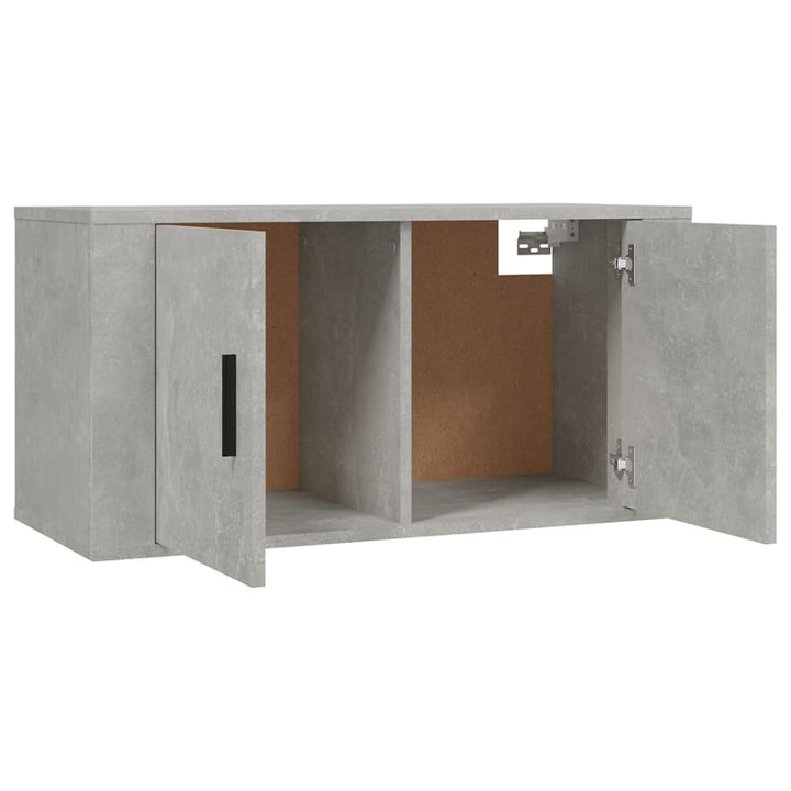 væghængte tv-skabe 3 stk. 80x34,5x40 cm betongrå