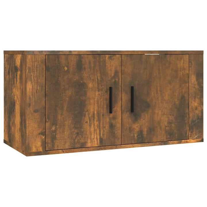 væghængte tv-skabe 3 stk. 80x34,5x40 cm røget egetræsfarve