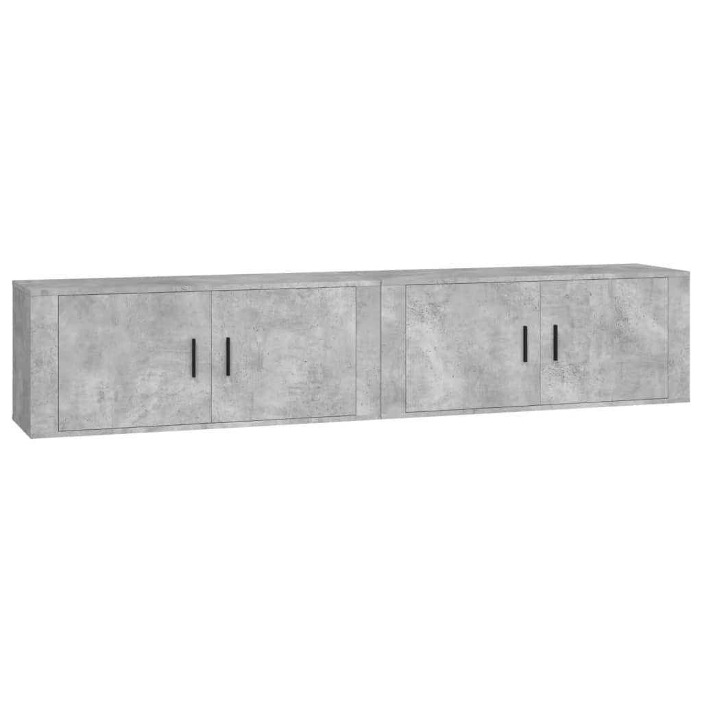 væghængte tv-skabe 2 stk. 100x34,5x40 cm betongrå