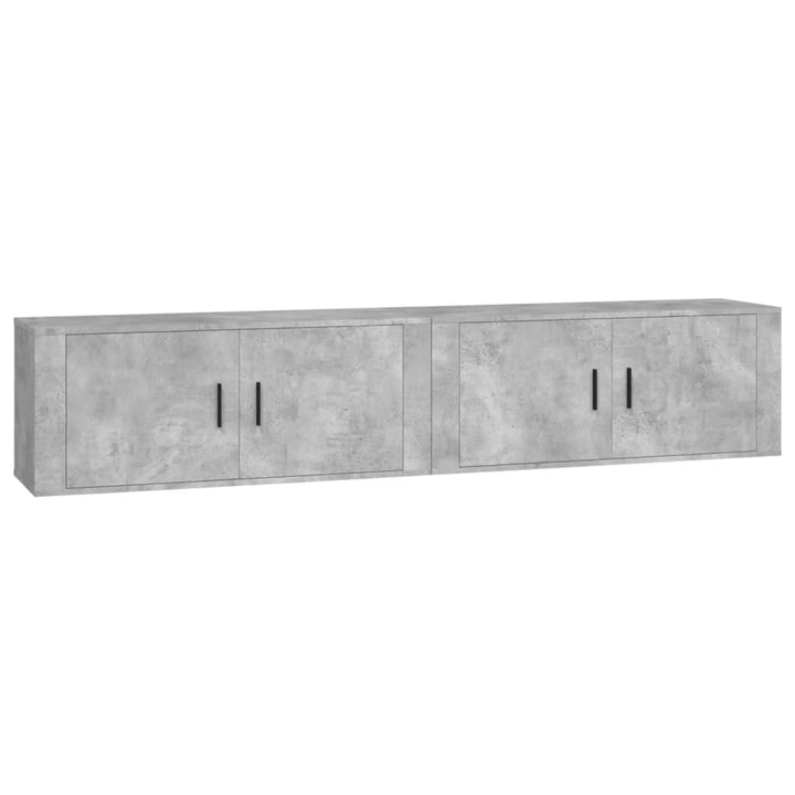 væghængte tv-skabe 2 stk. 100x34,5x40 cm betongrå