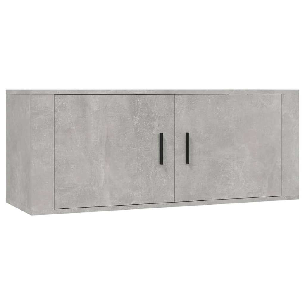væghængte tv-skabe 2 stk. 100x34,5x40 cm betongrå