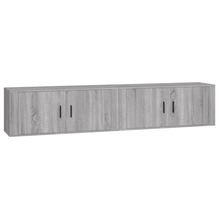 væghængte tv-skabe 2 stk. 100x34,5x40 cm grå sonoma-eg