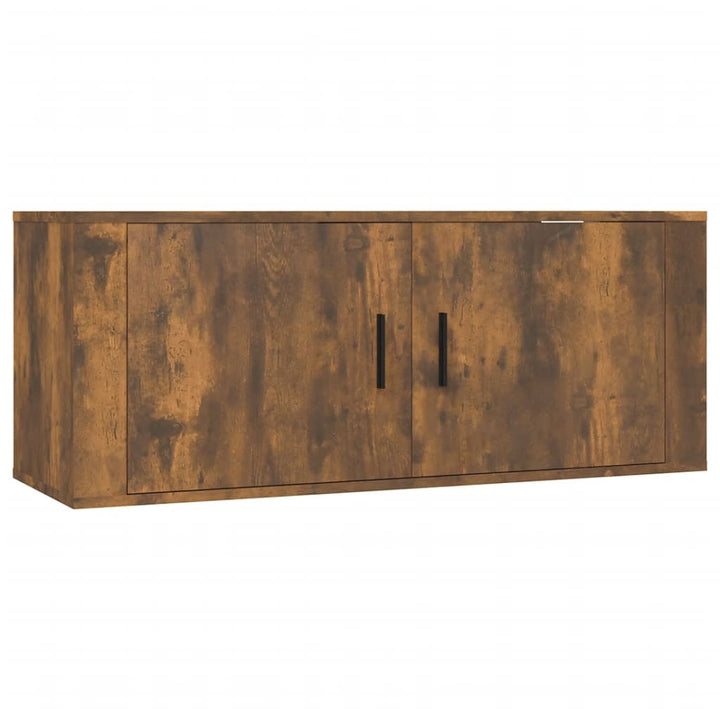 væghængte tv-skabe 3 stk. 100x34,5x40 cm røget egetræsfarve