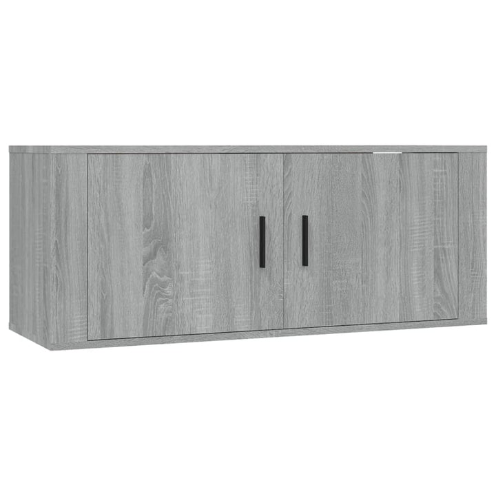 væghængte tv-skabe 3 stk. 100x34,5x40 cm grå sonoma-eg