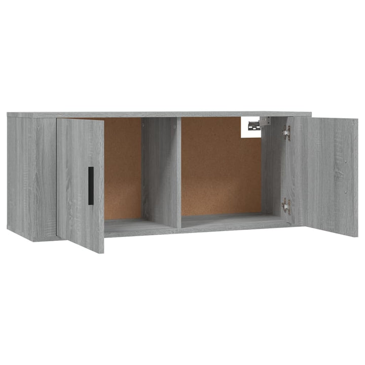 væghængte tv-skabe 3 stk. 100x34,5x40 cm grå sonoma-eg