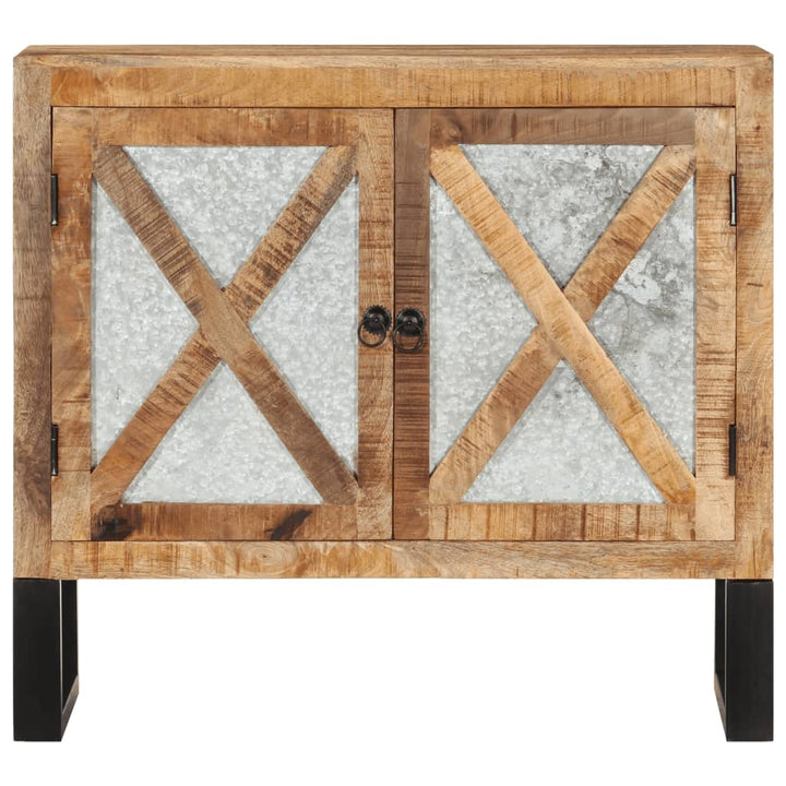 skænk 80x30x71 cm massivt ru mangotræ og metal