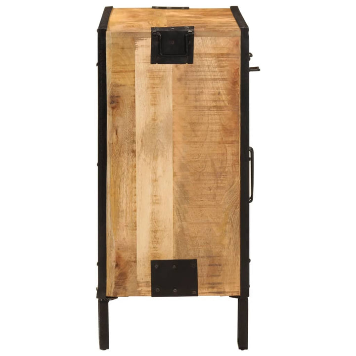 skænk 80x31x66 cm massivt ru mangotræ og metal