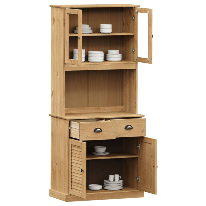skænk VIGO 78x40x175 cm massivt fyrretræ
