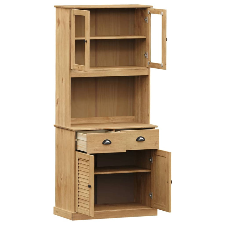 skænk VIGO 78x40x175 cm massivt fyrretræ