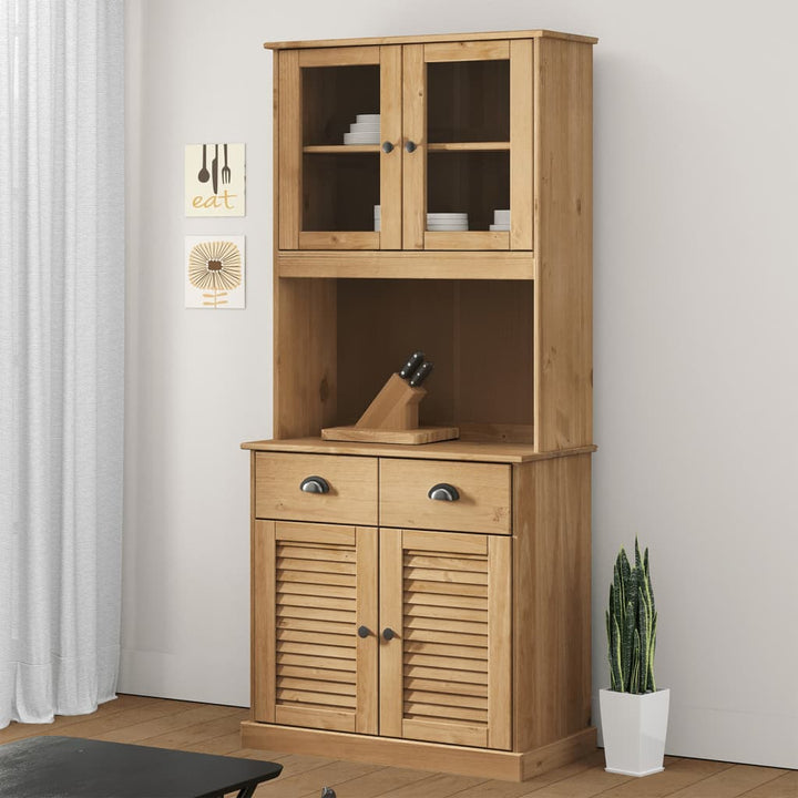 skænk VIGO 78x40x175 cm massivt fyrretræ