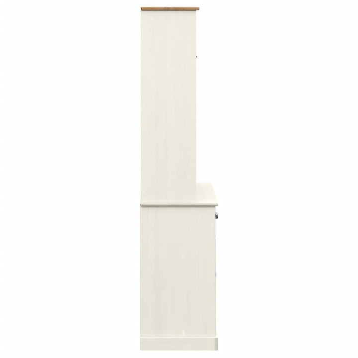skænk VIGO 78x40x175 cm massivt fyrretræ hvid