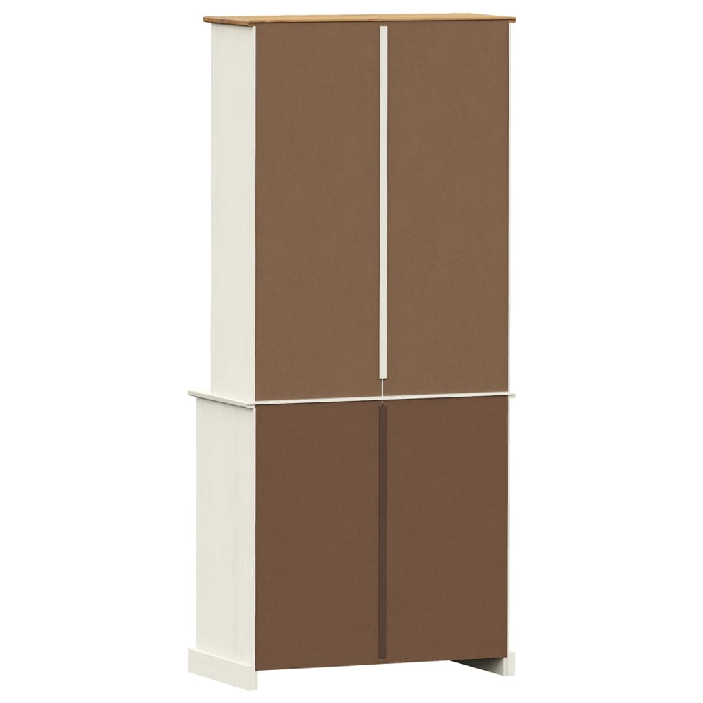 skænk VIGO 78x40x175 cm massivt fyrretræ hvid