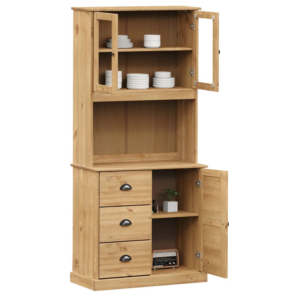 skænk VIGO 78x40x175 cm massivt fyrretræ