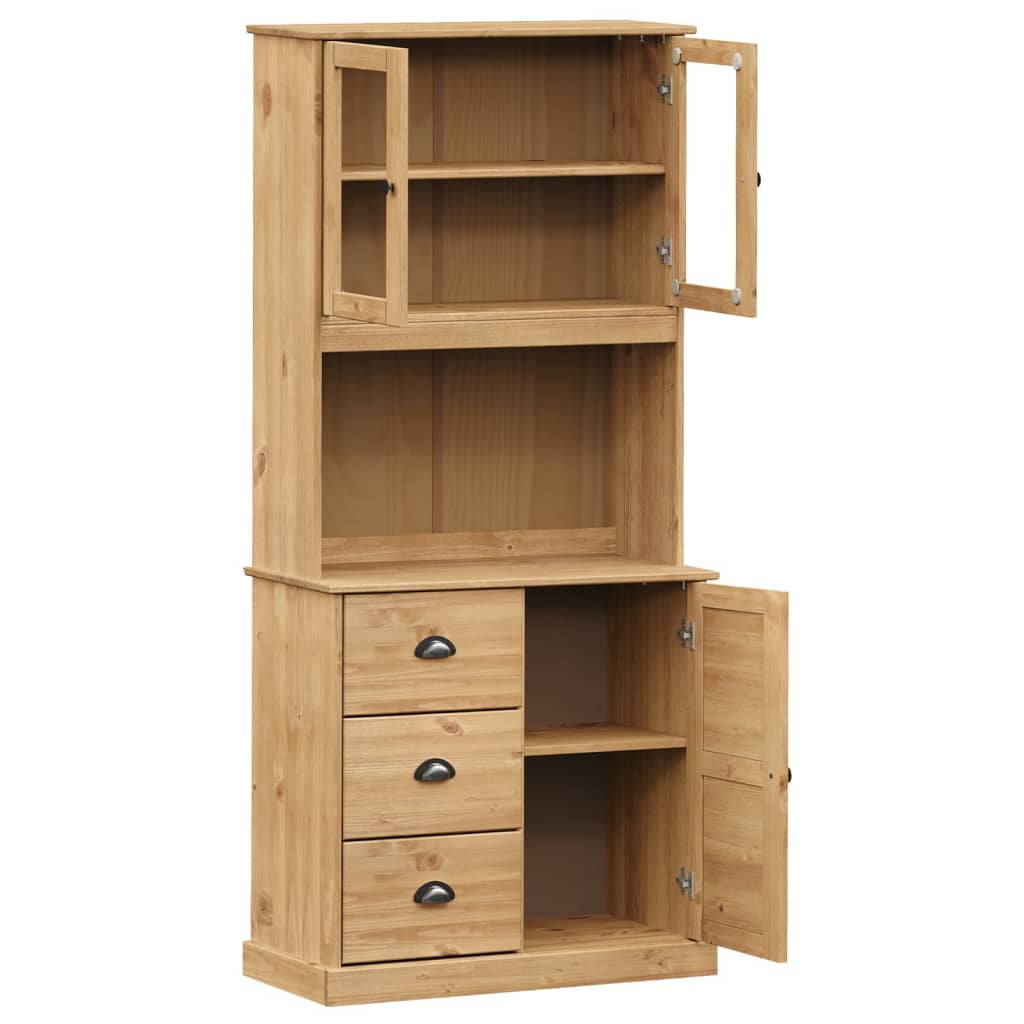 skænk VIGO 78x40x175 cm massivt fyrretræ