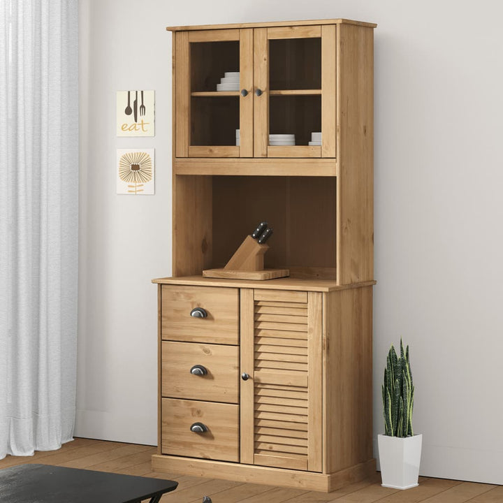 skænk VIGO 78x40x175 cm massivt fyrretræ