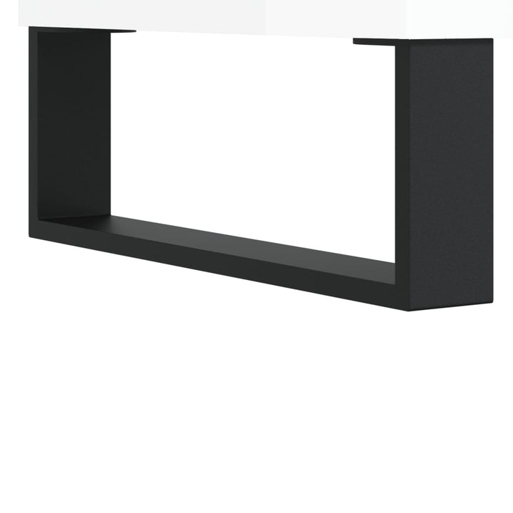 sengeskabe 2 stk. 40x35x50 cm konstrueret træ hvid højglans
