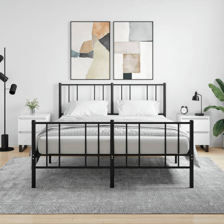 sengeskabe 2 stk. 40x35x50 cm konstrueret træ hvid højglans