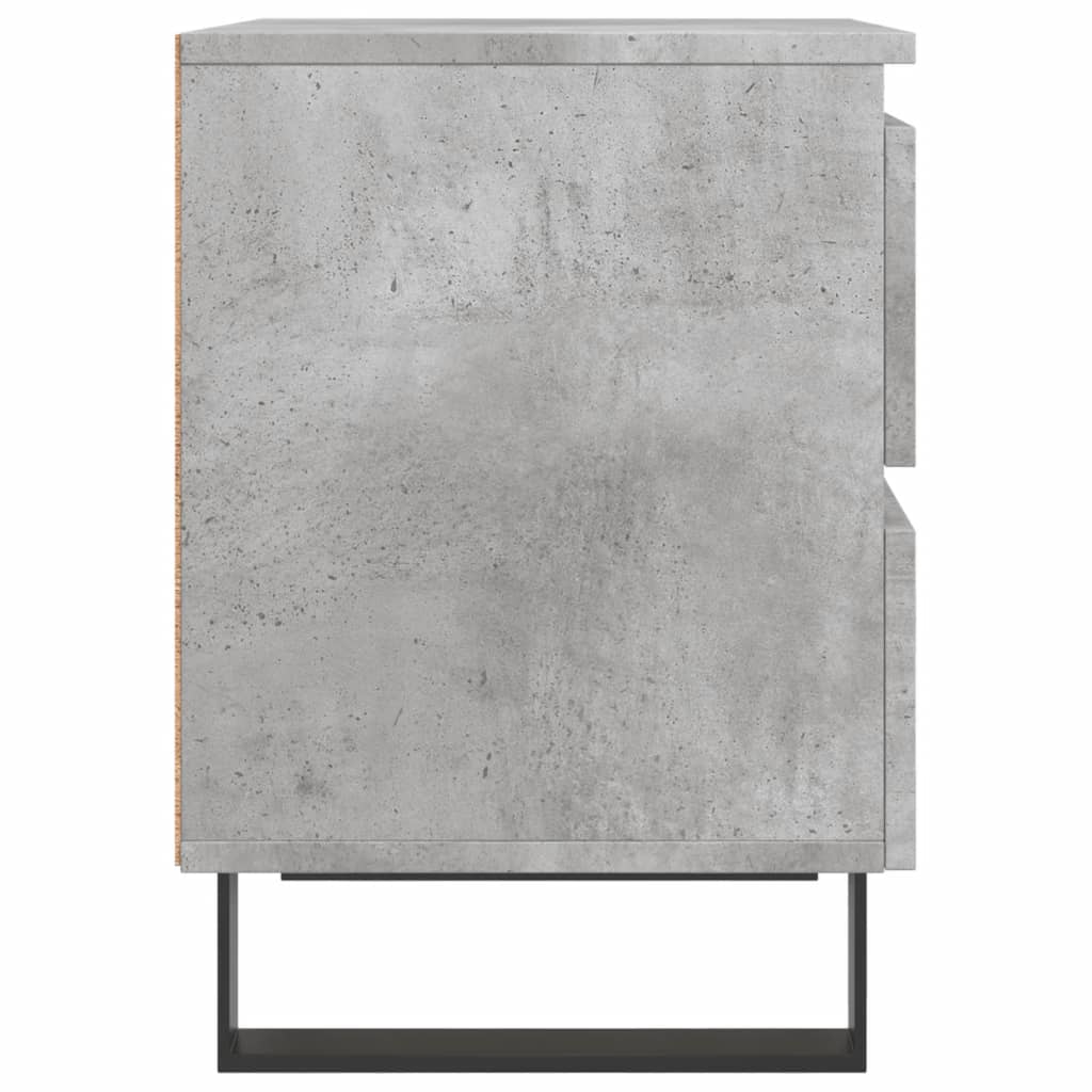 sengeborde 2 stk. 40x35x50 cm konstrueret træ betongrå