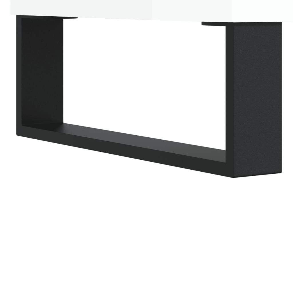 sengeskabe 2 stk. 40x35x69 cm konstrueret træ hvid højglans