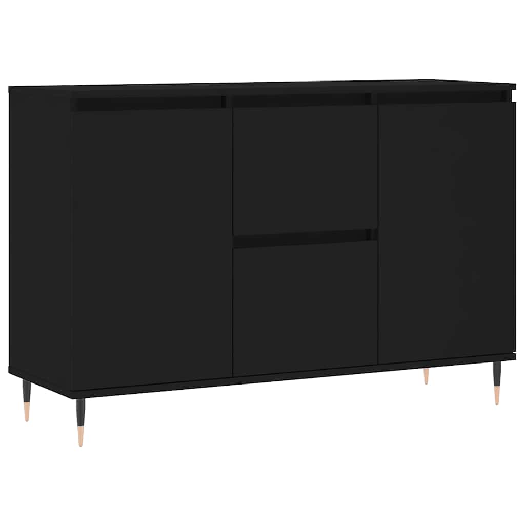 skænk 101,5x35x70 cm konstrueret træ sort