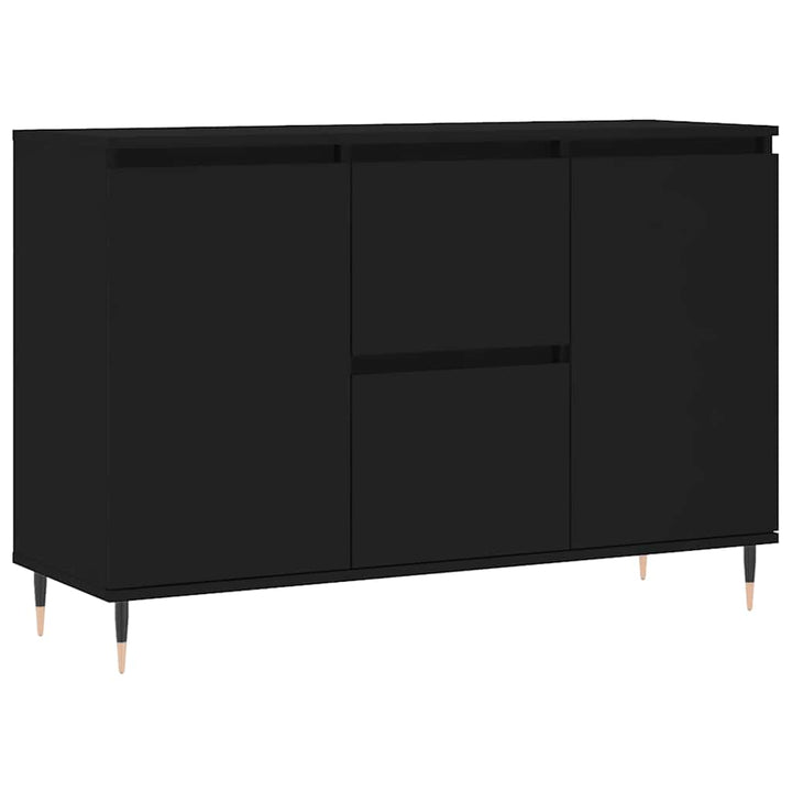 skænk 101,5x35x70 cm konstrueret træ sort