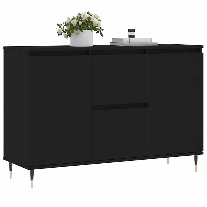 skænk 101,5x35x70 cm konstrueret træ sort