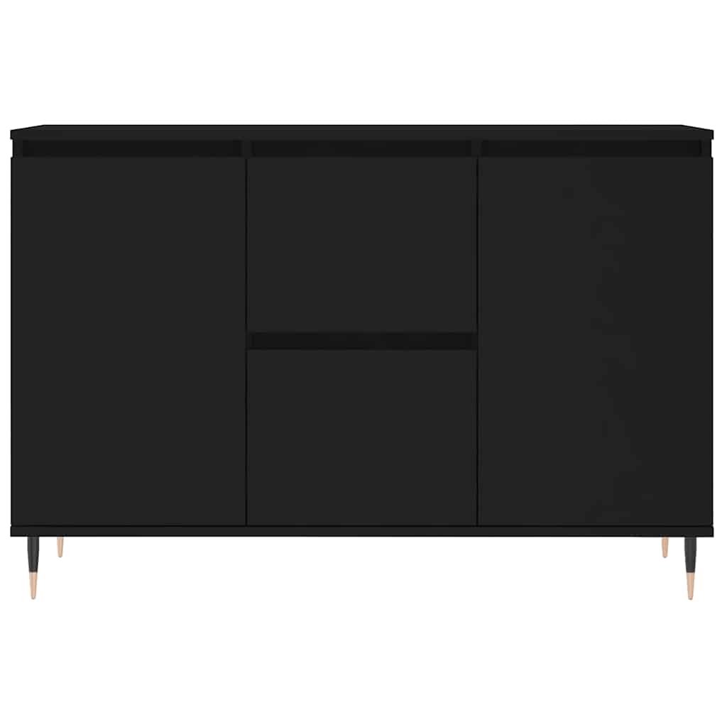 skænk 101,5x35x70 cm konstrueret træ sort