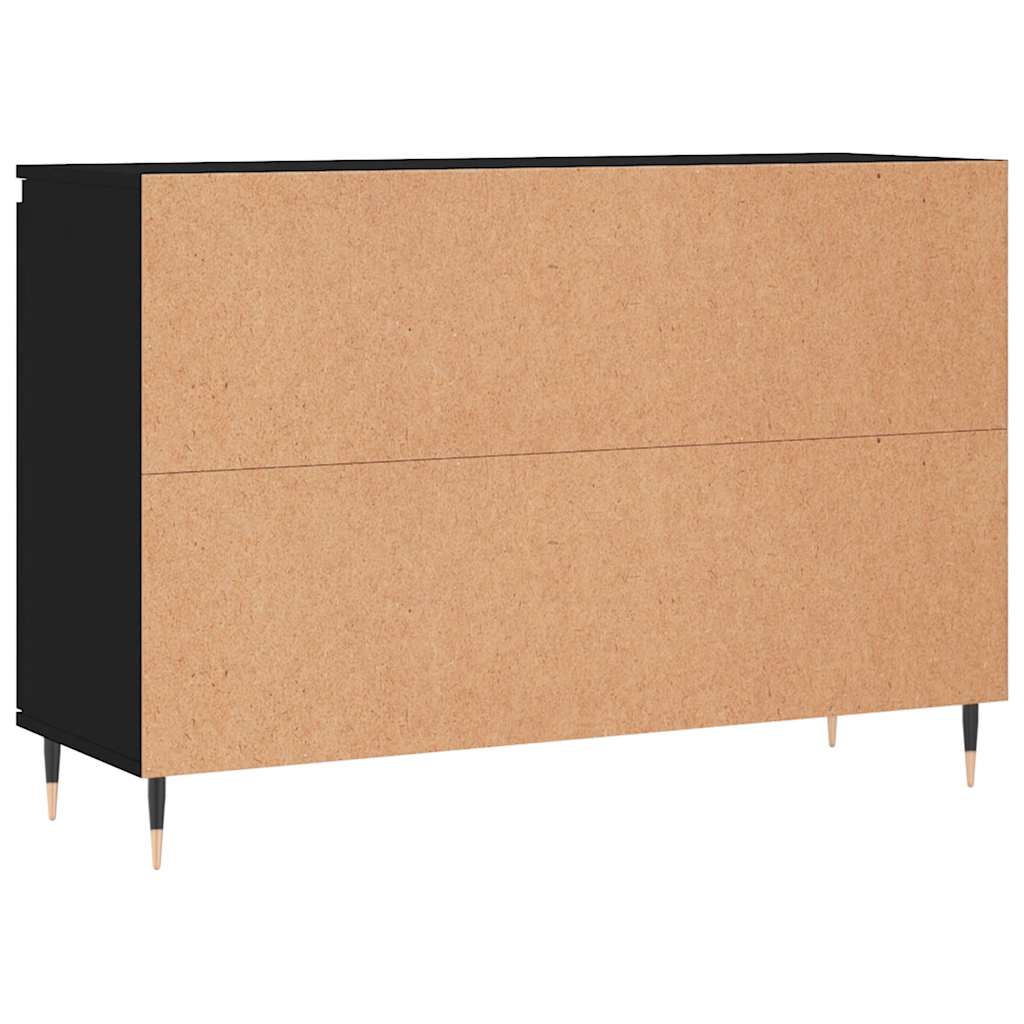 skænk 101,5x35x70 cm konstrueret træ sort
