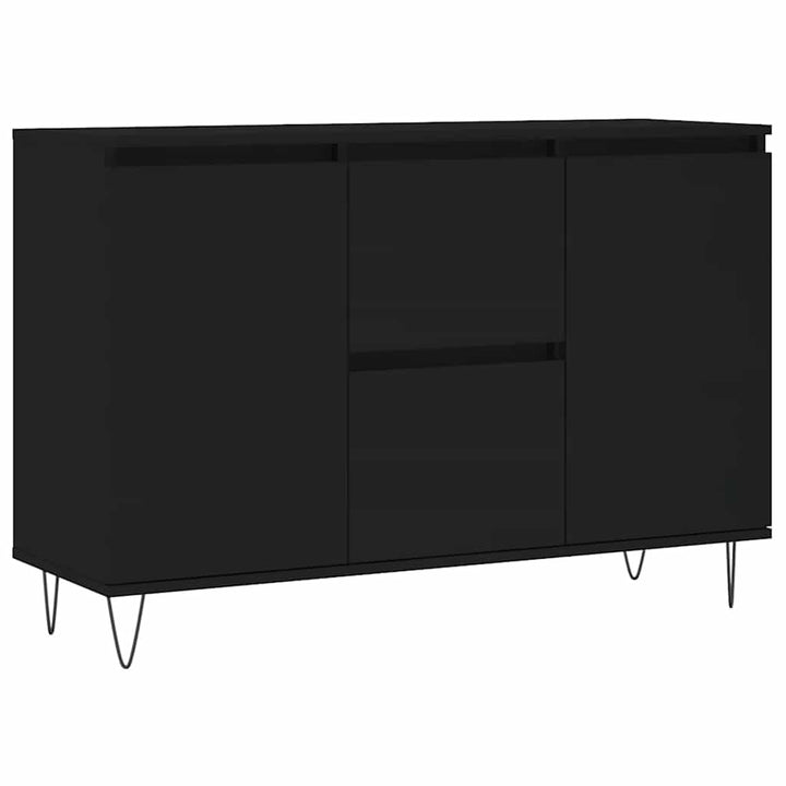 skænk 101,5x35x70 cm konstrueret træ sort